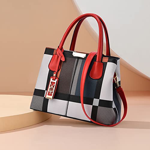 Sac épaule multicolore à triple compartiment en cuir PU robuste - 3