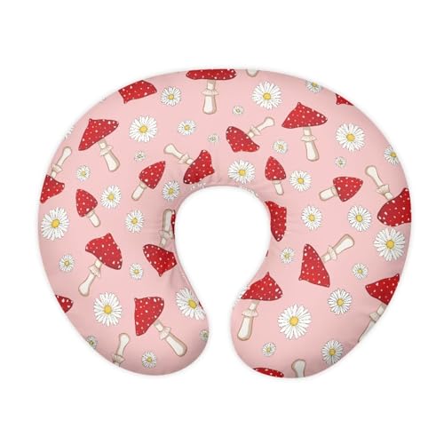 Hechitok Mushroom Daisy Nursing Pillow Covers for Breastfeeding Pillow, Cozy Nursing Slipcover Breastfeeding Pillow Covers for Breastfeeding Mom