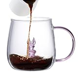 YNPQTDS Transparente Tierbecher, Borosilikatglas, niedliche Tier-Innentasse, Tier-Kaffeetasse, neuartige Tier-Tassen, UniqueGifts Glasbecher für Kinder, Frauen, Männer, Weihnachten