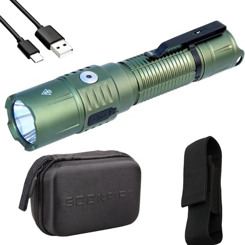 soonfire MX77 Military Grade Tactical Flashlight, High 2530 Lumen