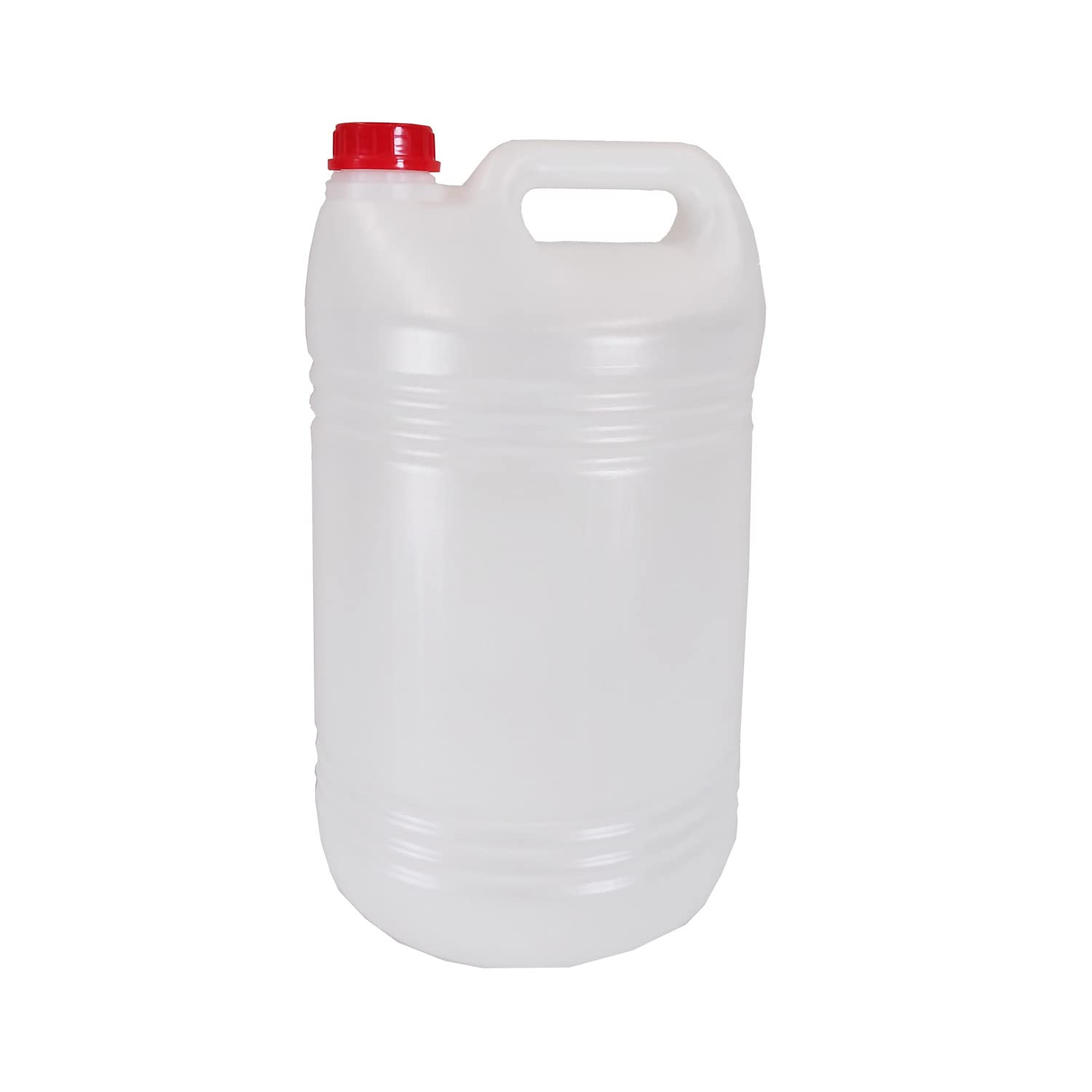 Garrafa de 10 Litros con Asa y Tapón de Seguridad | Polietileno de Gran Resistencia | Forma redonda |Diámetro de boca 32 mm | Pack de 12 unidades.