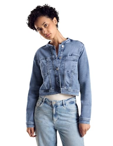 Street One A212196 Giacchetto Denim, Light Blue Random Wash, 52 Women's