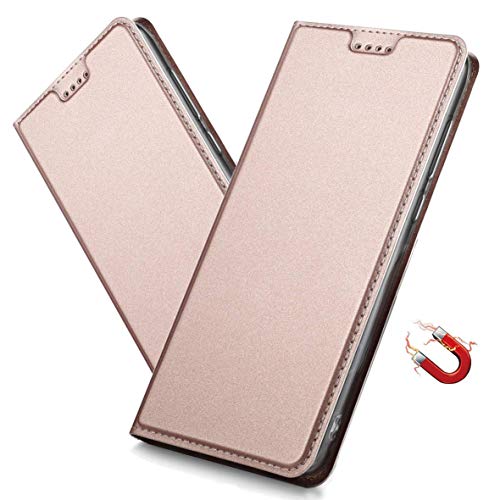 MRSTER Funda para Xiaomi Mi 9T, Business Style Funda de PU Cuero Billetera Carcasa Flip Cubrir con Cierre Magnético para Xiaomi Mi 9T / Mi 9T Pro. DT Pink