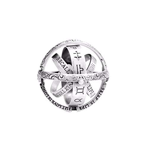 Creative Fine Workmanship - Anillo de bola astronómica plegable para citas, 012, Aleación,