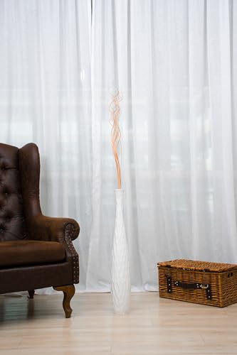 Image of Leewadee Large Floor Vase 26 inches Mango Wood for Pampas Grass, Dried Flowers