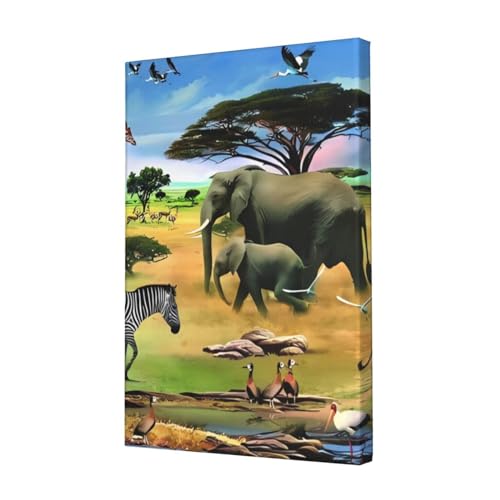Toile animaux Afrique poster mural pour habiller un mur vide