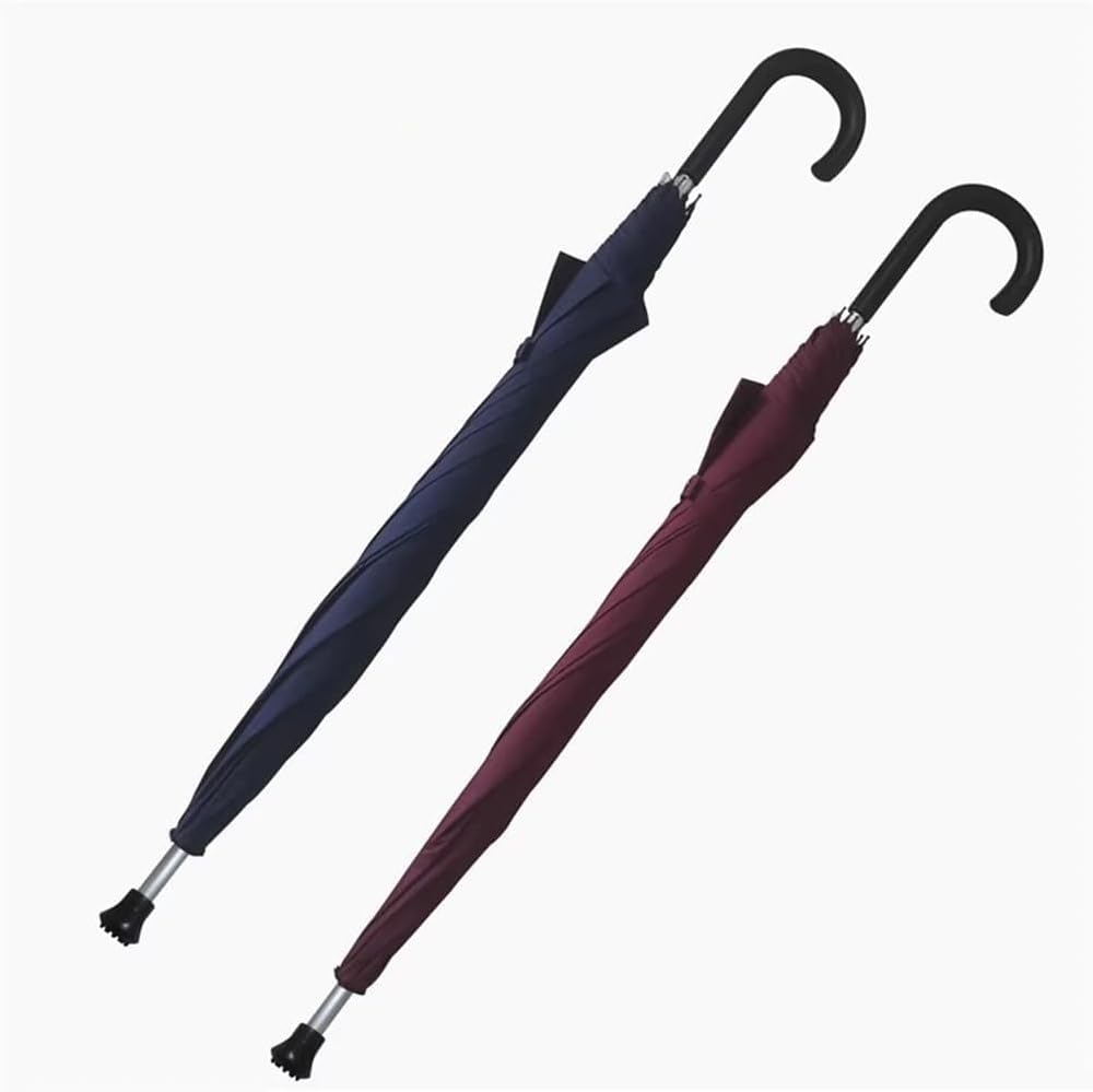 Walking Stick Umbrella, Lightweight Non Slip Long Handle Design Windproof Umbrella Cane, Great Gift for Men Women Great,Blue,98cm/38inch