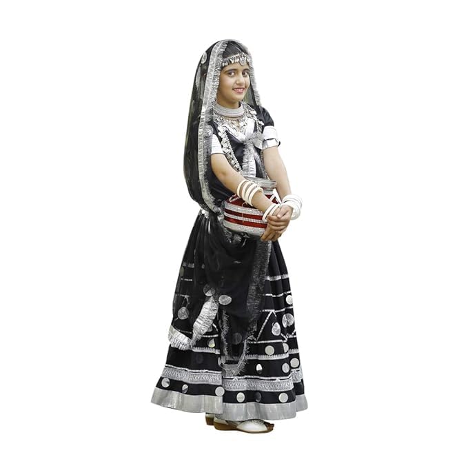 Rajasthani Girl Indian State Kids Fancy Dress Costume for Girls-image-19