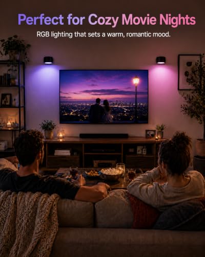 Image of Wall Mounted Lights, Rechargeable RGB Color Changing Light, 3 Color Temps & Remote and Touch, 360Rotation Dimmable Cordless for Study Bedroom Reading Bedside (Black)