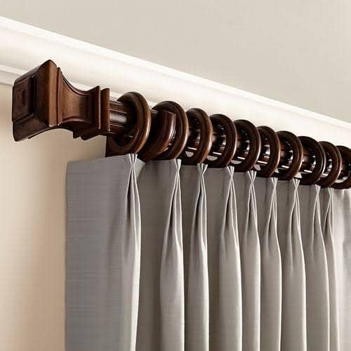 Handmade Wooden Curtain Rod Rings for Wooden Drapery Curtain Rod Rings for 1.5 inch Rod Pole, for Window and Door Decoration Wood Drapery Rod Rings for Home Decor (12 Pcs, Inner Dia : 1.75)