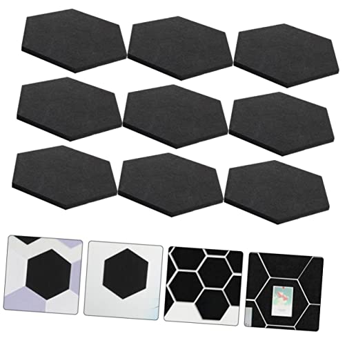 12 paneles acústicos de absorción de sonido para pared, tableros aislantes de poliéster negros miniatura 7