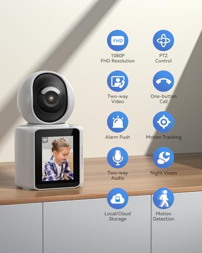 TMEZON Video Pet Dog Camera Indoor Two Way Wireless Security Camera Monitor 1080P with Phone app and Motion Detection,Baby/Elderly/Nanny Audio Calling Device Pan Tilt - Image 3