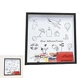 Abenteuer-Archivbox – 630 g Konzertreise aus Holz 7,87 x 7,87 x 1,77 Zoll Erinnerungsbox für Banknoten mit | Gedenkboxen für Reisende, Belohnungen und Geldscheine. D