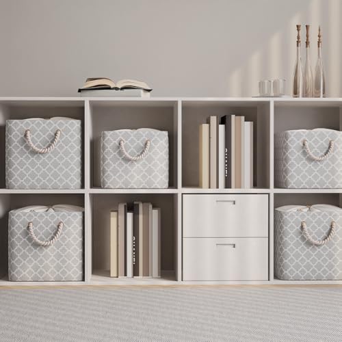 OUTBROS Aufbewahrungskorb, 38x28x26cm (Laterne/Grau, 3-Pack) – Ansicht 3