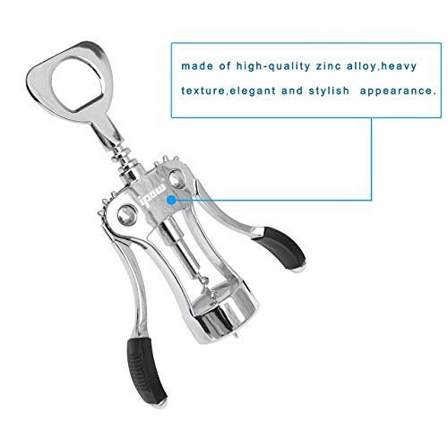 IPOW WJ-098 Red Wine Beer Bottle Opener Wing Corkscrew - Image 5