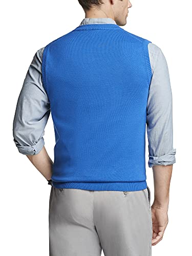 Image of Izod Men's Big and Tall Premium Essentials Solid V-Neck 12 Gauge Vest Pullover