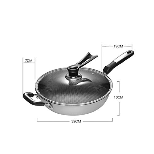 Wok acero inoxidable 304 para inducción 32 cm miniatura 2