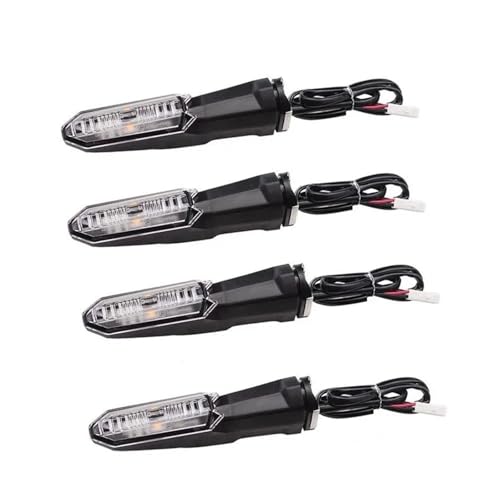Señales Cambio Luces Accesorios para Motocicletas: Luz Intermitente Indicadora para para Z900, para Z1000, para Z800 para Z750 Lateral Luz(Claro,4 Piezas)