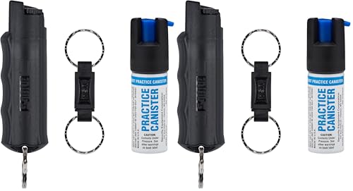 Image of SABRE Pepper Spray - Quick Release Keychain for Easy Carry & Fast Access, Max Police Strength Self Defense OC Spray with UV Dye, 10 Sec. Spray Time, Finger Grip - Faster Aim, 0.54 fl oz, Secure Safety