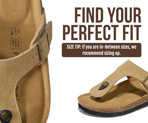 Image of Project Cloud Womens Sandals 100% Genuine Leather Thong Sandals for Women - Memory Foam Insole Women Sandals - Non-Slip Flip Flops for Women - Lightweight Sandals Women Footwear 2026
