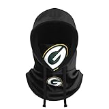 FOCO Green Bay Packers NFL Black Drawstring Hooded Gaiter