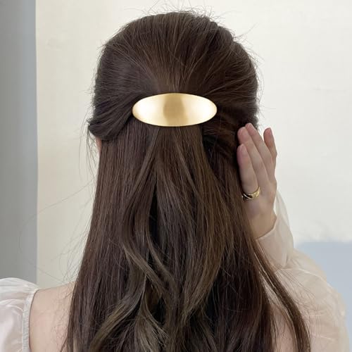 Pinza para el cabello oro oval vintage 3 pulgadas miniatura 6