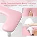 Big Arm Rest for Nails Tech: 2nd Generation U-Shaped Manicure Nail Arm Rest Stand Height Adjustable Armrest Microfiber PU Leather Hand Rest Pillow for Acrylic Nails (Pink)