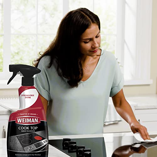 Weiman Disinfecting Stovetop Cleaner & Stainless Steel Cleaner - 22 Ounce - Daily Appliance Kitchen Cleaning Kit - Image 5