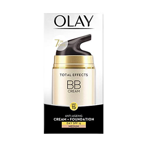 Image of Olay Day Cream Total Effects 7 in 1 BB Cream SPF 15, 50g And Olay Night Cream Total Effects 7 in 1, Anti-Ageing Moisturiser, 50g
