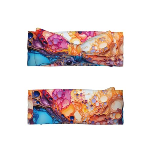 multicolored marbling Baby Bow Headband. Comfortable baby headband, suitable for daily wear and photo props.2