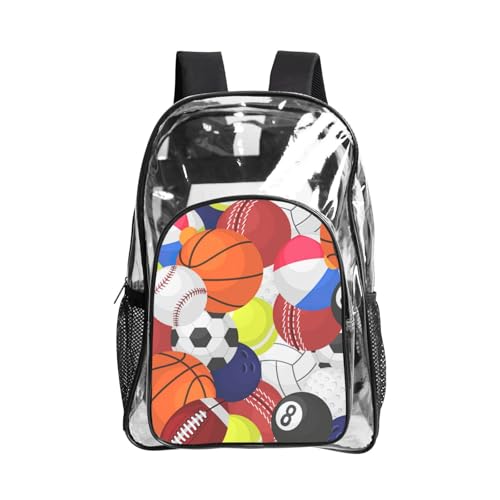 Sac transparent renforcé pour la plage imprimé ballon de sport