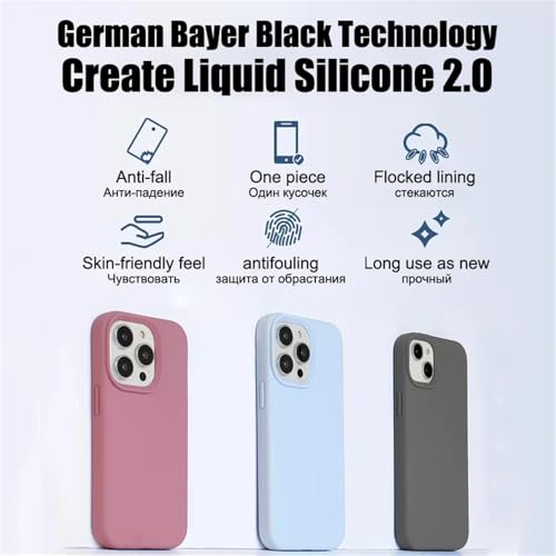 Coque en silicone liquide marron pour iPhone 13 pour votre sérénité