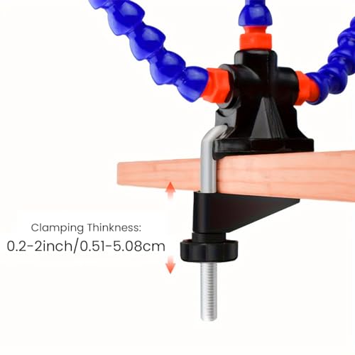 Image of Serplex Soldering Station with 5 Flexible Arms and Insulated Alligator Clips, Soldering Helping Hands Clamp Soldering Station Helping Hands Soldering Tool PCB Holder Flexible Arms