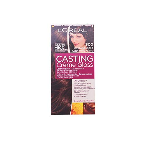 Miniatura 2 de L'Oreal Paris Casting Crème Gloss Coloración Sin Amoniaco, Tinte, Tono 500, Color Castaño Claro, 600 g (Paquete de 2)