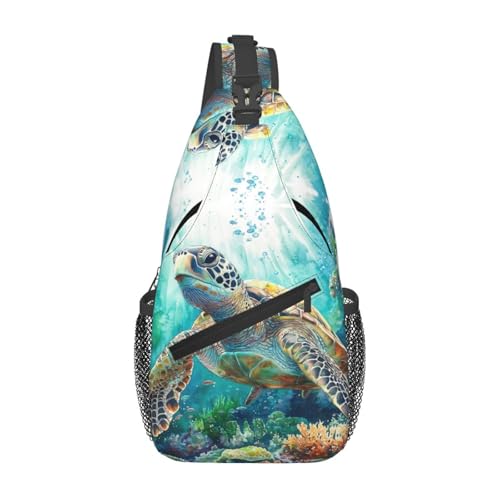 Colorful Frog Cross Chest Bag Large Capacity Bag Travel Hiking Crossbody Bag Daypack for Women Men