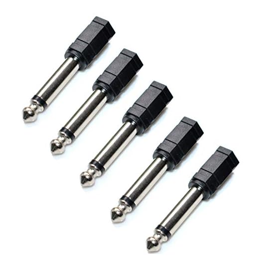 Willwin 6,35 mm hane audio stereo kontakt till 3,5 mm hona stereo hörlursuttag adapter mikrofon MIC/ljudadapter (enkelt spår)