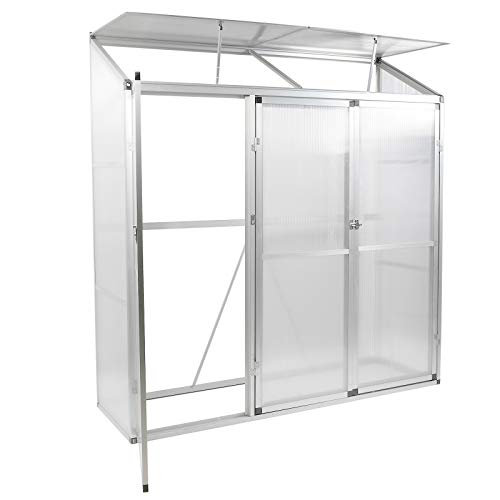 Gegaden Aluminium ohne Rückwand Beistell-Gewächshaus...