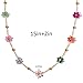 Daisy flower necklace for Women Cute Flower Necklace Exquisite Colorful Gemstones Daisy Pearl Necklace Fashion Jewelry for Women (Big flower)