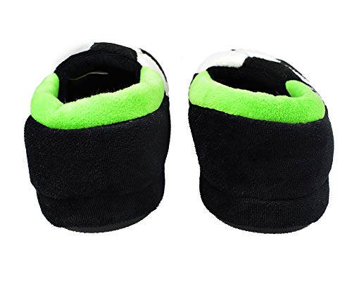Tirzrro Big Kids Boy's Warm Plush Indoor Slippers With Soft Memory Foam Slip-On Shoes Size 1-2 Us Black #TOP5