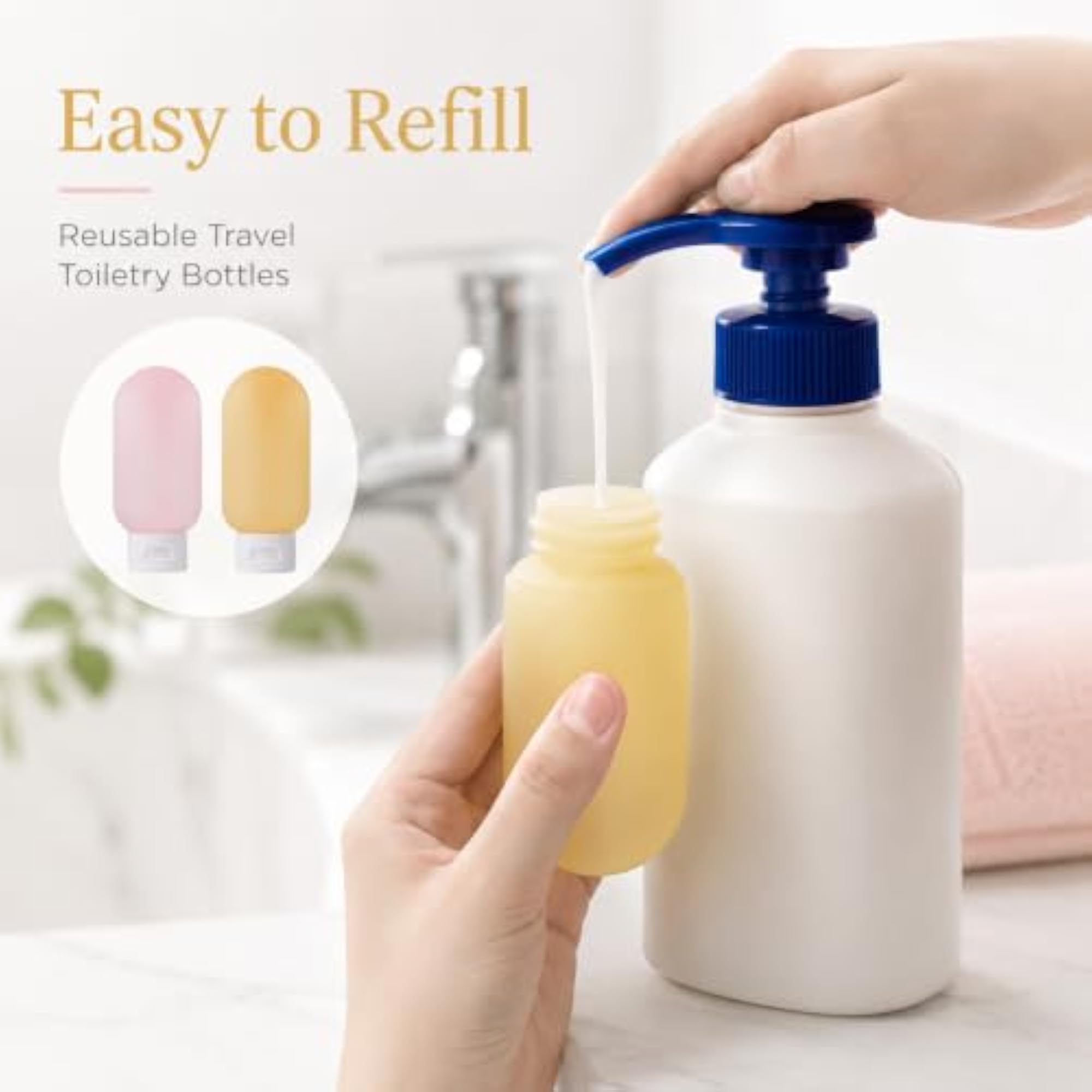 Plastic Travel Refillable Squeeze Bottles Kit