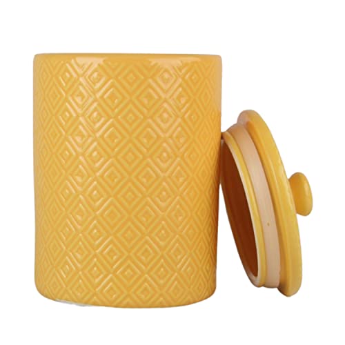 Image of 10 Strawberry Street CAN Yell Kitchen Canister Set, Set of 3, Diamond Yellow