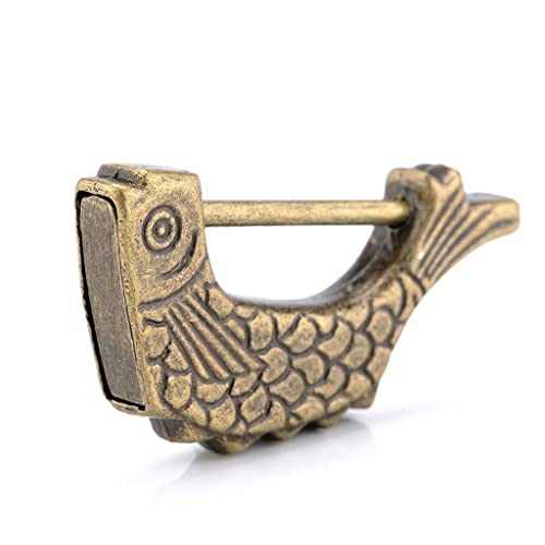 Serrure boîte à bijoux rétro 60mm au design chinois traditionnel