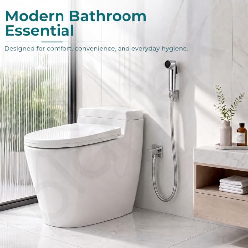 Image of Plantex Self Cleaning Health Faucet for Toilet /ABS Plastic Jet Spray for Bathroom /Hand Gun /Without Hose Pipe - Pack of 1 (Chrome)