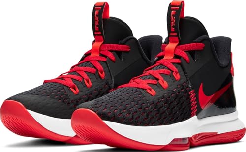 Nike Lebron Witness V Mens Basketball Trainers CQ9380 Sneakers Shoes (UK 10 US 11 EU 45, Black Bright Crimson 005)3