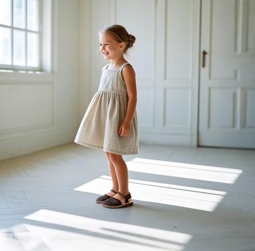 Image of THEE BRON Toddler Girls Espadrilles Sandals Hollow Out Rustic Dress Shoes