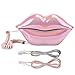 Teléfono Fijo Rosa, Galvanoplastia, Teléfono con Forma de Labio Rosa Divertido, Teléfono...