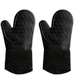 【Versátil】 Nuestros guantes de cocina pueden proteger bien sus manos mientras sostiene la placa caliente y la vajilla, trabaja en la parrilla o pone la mano en el horno.