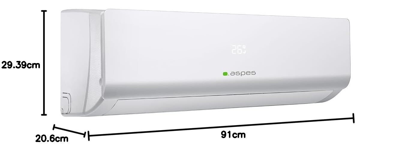 Aspes Aire Acondicionado Split, 18000 BTU AAAS1800W. Bomba de Calor, Temporizador, Clasificación Energética A++