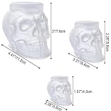 Duża forma w kształcie czaszki, silikonowe formy do czaszki z żywicy 3D, duże + średnie + małe, szkielet z żywicy epoksydowej, elastyczne, przezroczyste, silikonowe formy do głowy czaszki, tworzenie