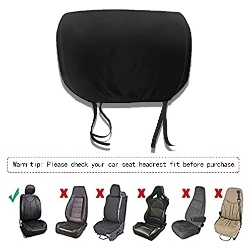 Asubha 4 Pcs Car Seat Head Rest Cover, Functional Headrest Cover, Seat Cover Accessories Car Headrest Protector, Universal Car Headrest Cover For Car Truck And Most Cars #TOP2